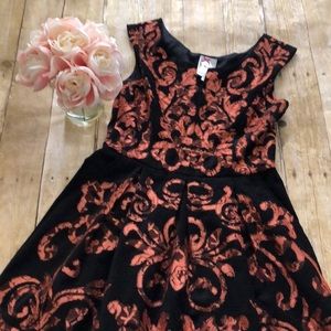 Yoana Baraschi Lace Scroll Fit and Flare Dress Size 4